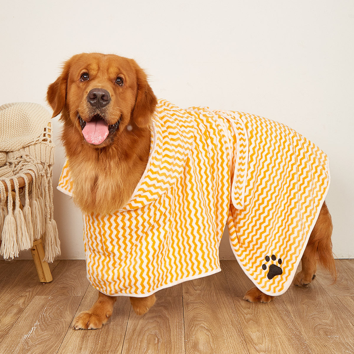 Pet Dogs And Cats Microfiber Bathrobe Towel Purrfect Pawz