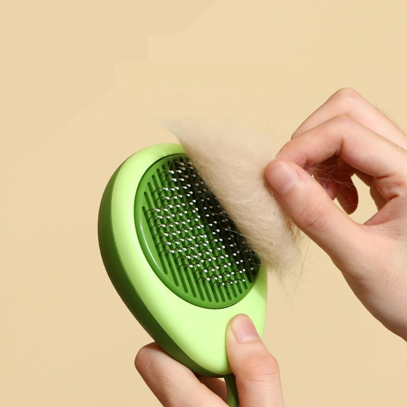 Creative Cat Grooming Comb Portable Massage Brush One-Button Remove Floating Hair Scraper Cats Dogs Pet Self Cleaning Tool Accessories Purrfect Pawz