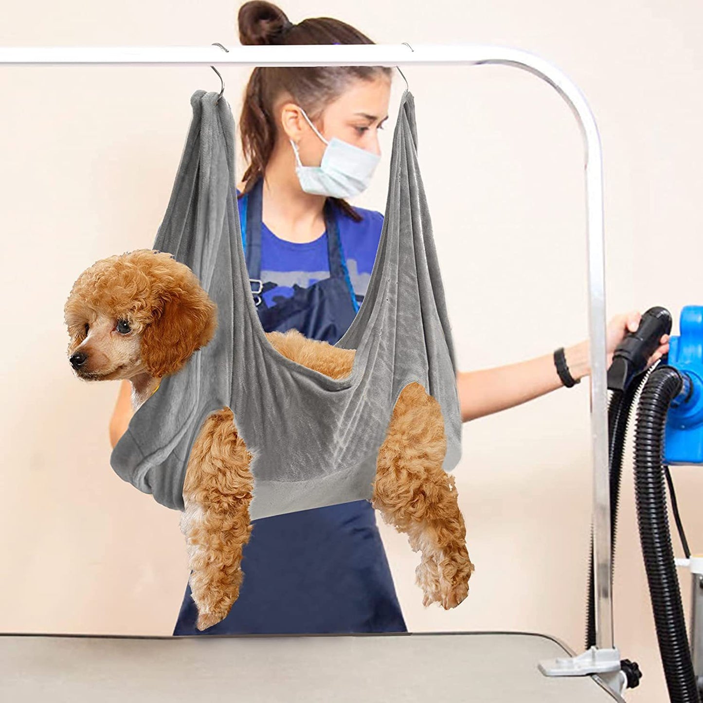 Pet Dog Cat Grooming Hammock Harness Dog Hammock Restraint Bag Helper Breathable Dogs Grooming Trimming Hammock Helper Cats Purrfect Pawz