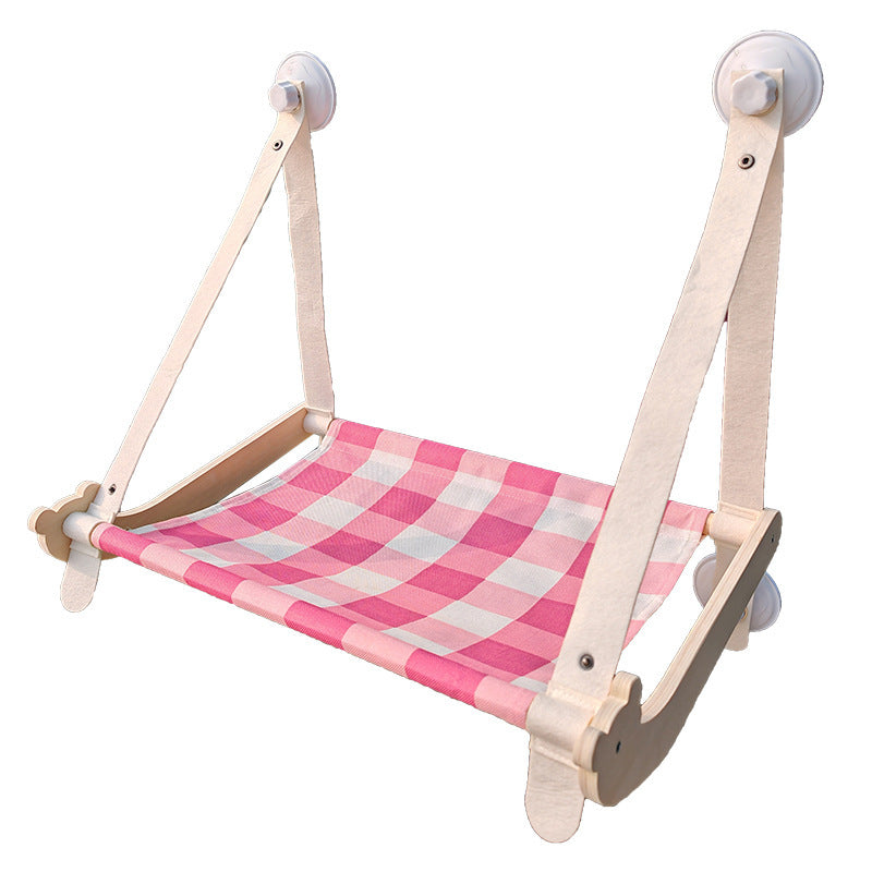 Durable Wooden Cats Hammock Pet Mat Comfortable Sun Seat Cats Beds Cat Climbing Frame Pets Accessories Cat Window Hammock Mats Purrfect Pawz