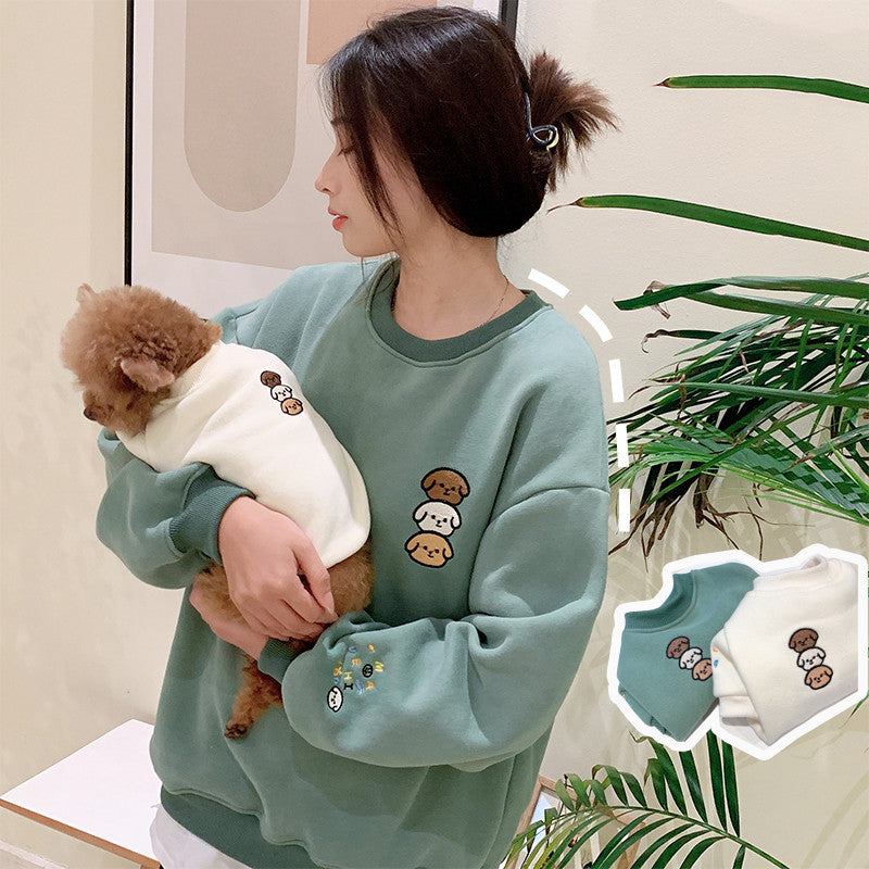 Parent-child Wear Sweater Autumn And Winter Pet Dog Small Dog Clothes Winter Purrfect Pawz