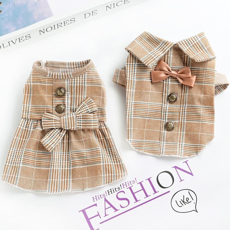 Pet Cat Teddy Bichon Small Dog Clothes Summer Spring And Autumn Thin Couple Suit Shirt Purrfect Pawz