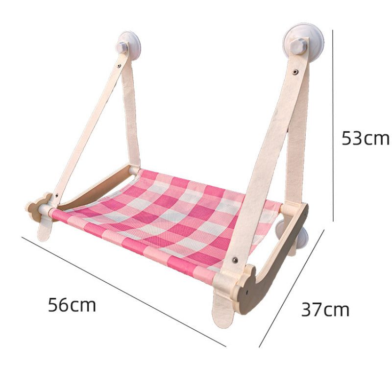 Durable Wooden Cats Hammock Pet Mat Comfortable Sun Seat Cats Beds Cat Climbing Frame Pets Accessories Cat Window Hammock Mats Purrfect Pawz