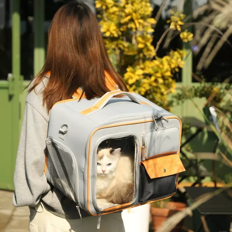 Large Capacity Dogs And Cats Backpack Light-proof Double Layer Purrfect Pawz