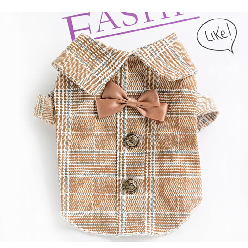 Pet Cat Teddy Bichon Small Dog Clothes Summer Spring And Autumn Thin Couple Suit Shirt Purrfect Pawz