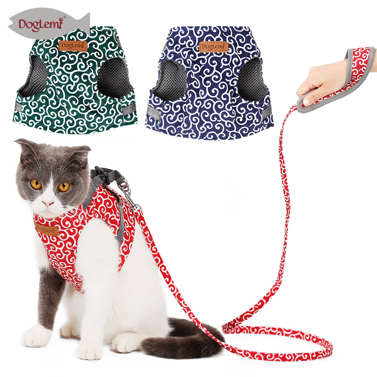 Cat Traction Rope Chest Harness Cat Vest Style Clothes Purrfect Pawz