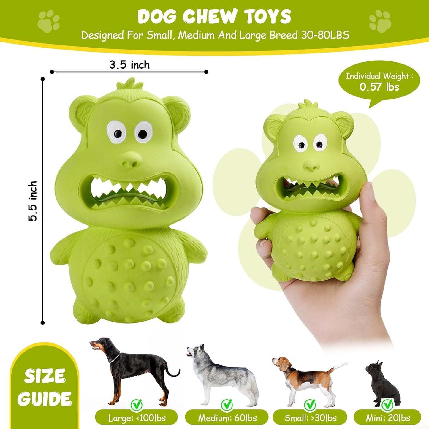 Dog Toys For Aggressive Chewers Natural Rubber Squeaky Dog Toys Indestructible Dog Toy Dog Chew Toys For Aggressive Chewers Interactive Tough Durable Dog Toys Dog Toys To Keep Them Busy Purrfect Pawz