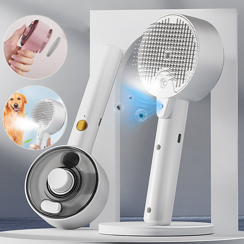Animal Hair Remover Brush Dog And Cat Steam Brush Pet Self Cleaning Dog Brush Grooming Removes Cat Hairs Cat Dog Accessories Pet Products Purrfect Pawz