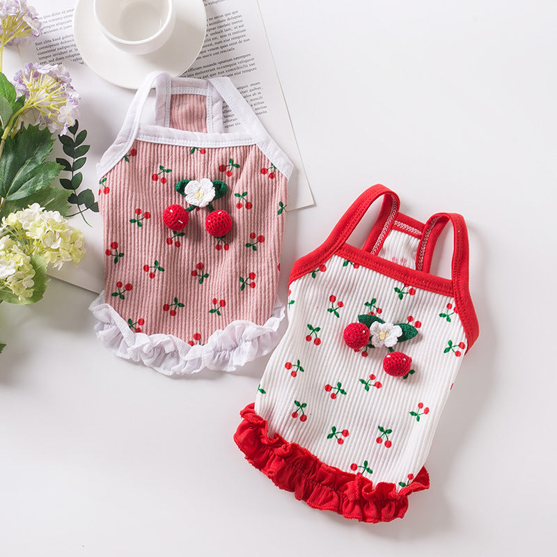 Cat Small Dog Clothes Bo Vest Skirt Spring And Autumn Summer Purrfect Pawz