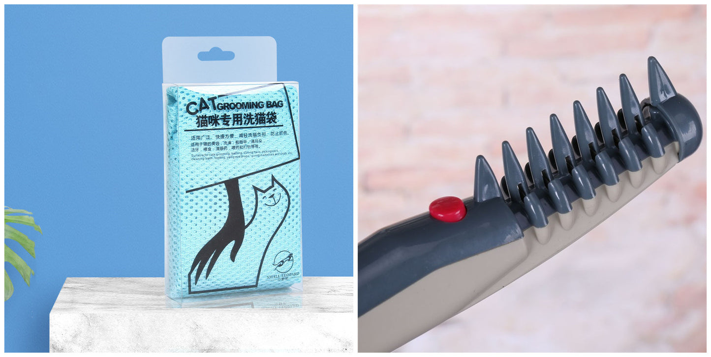 Washing Cat Bag Cat Bath Artifact Special Cat Anti-scratch Bite Pet Nail Clipper Cat Bag Bag Purrfect Pawz