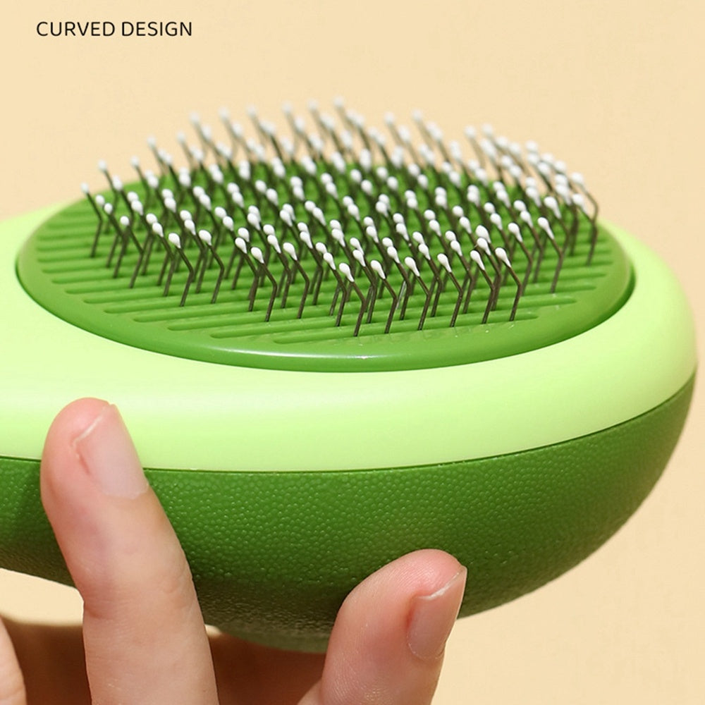 Creative Cat Grooming Comb Portable Massage Brush One-Button Remove Floating Hair Scraper Cats Dogs Pet Self Cleaning Tool Accessories Purrfect Pawz