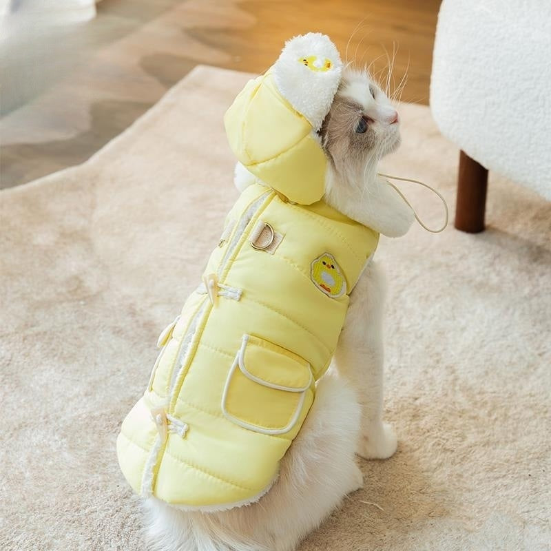Cat Clothes Autumn And Winter Clothes Thickened Cotton-padded Clothes Anti-lint Purrfect Pawz