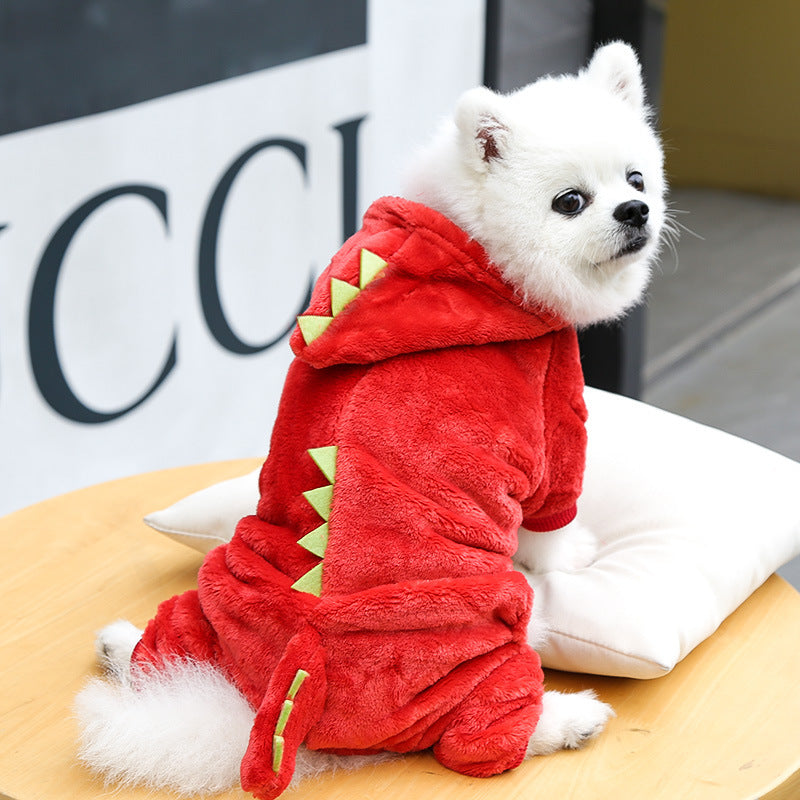 Warm Four-legged Coral Fleece Dog Cat Pet Clothes Purrfect Pawz