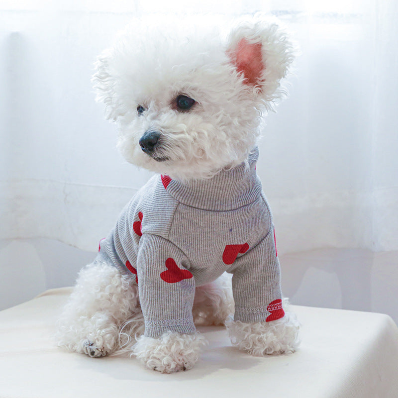 Autumn And Winter Comfortable Home Letter Dog Clothes Purrfect Pawz