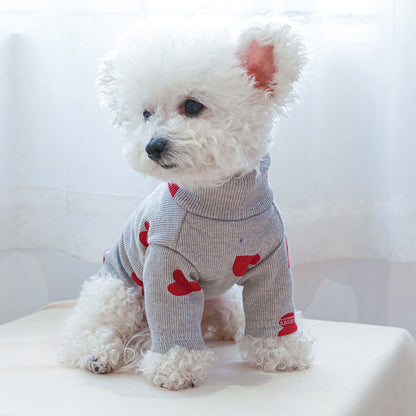 Autumn And Winter Comfortable Home Letter Dog Clothes Purrfect Pawz