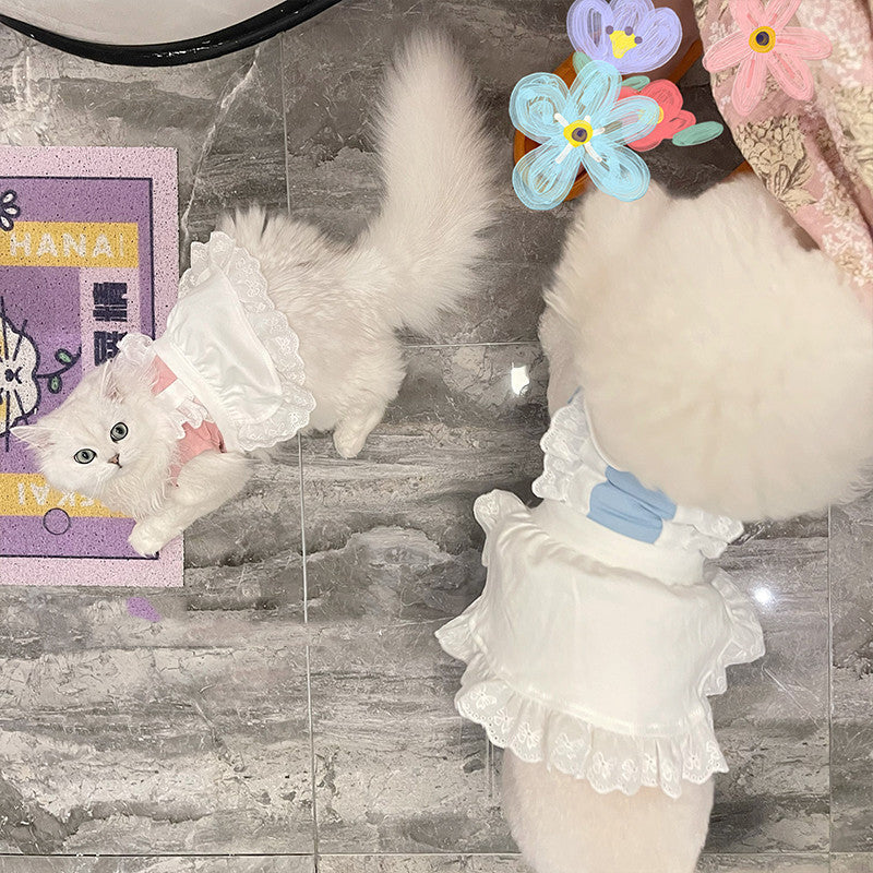 Maid Pet Lace Dress Dog Cat Small Dog Clothes Purrfect Pawz
