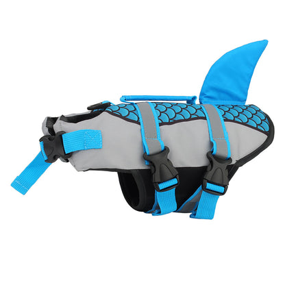 Swim Pet Dog Life Jacket Vest Clothes Life Vest Collar Harness Pets Swimming Summer Swimwear Scales Shark Pet Products Purrfect Pawz