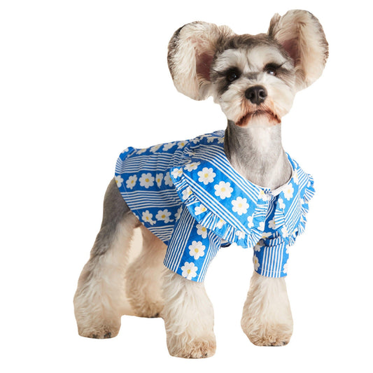 Dog Clothes Spring And Summer Thin Lotus Leaf Shirt Purrfect Pawz