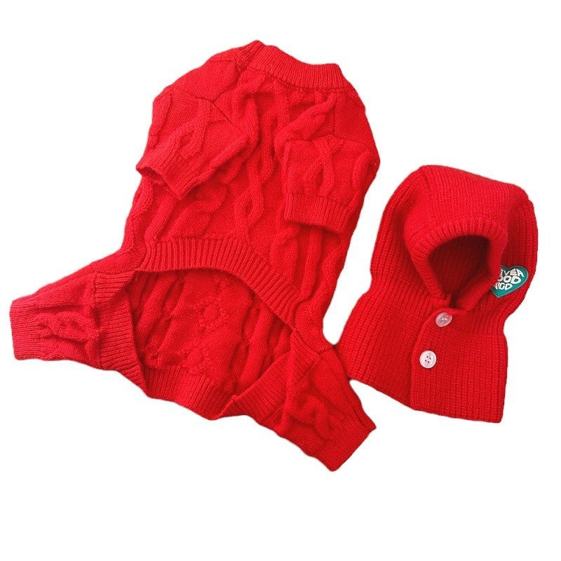 Autumn And Winter New Pet Four-leg Knitted Warm Sweater Purrfect Pawz