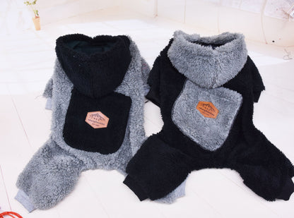Plush Cotton Thickened Dog Clothes Cat Feet Casual Four Legged Clothes Purrfect Pawz