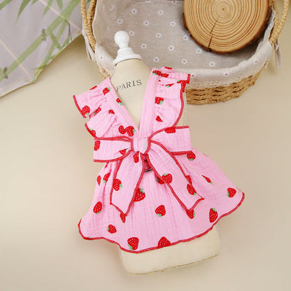 Dog Clothes Floral Princess Dress Spring And Summer Purrfect Pawz