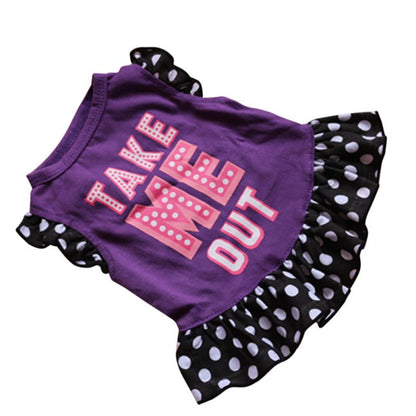 Small Dog Summer Dresses Vest Top Clothes Puppy Pet Dress Skirt Coat Apparel Pets Cats Dog Shirts Girl Purrfect Pawz