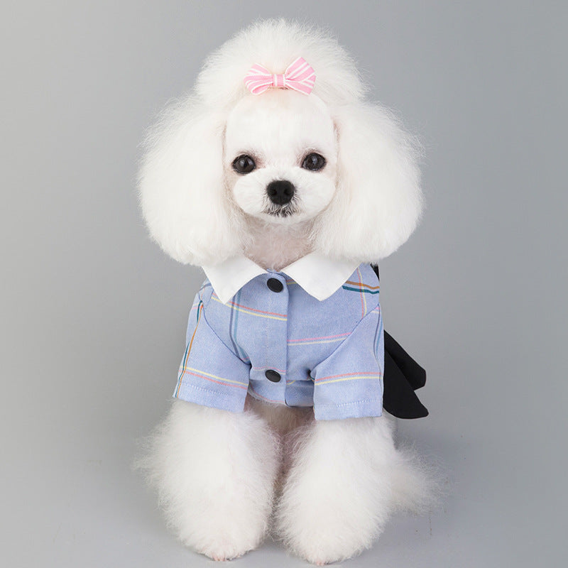 Spring And Summer New Dog Clothes Couple Wear Student Suit Purrfect Pawz