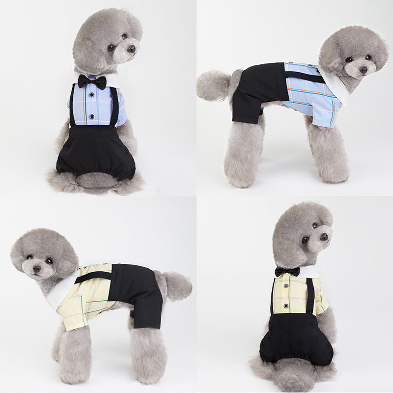 Spring And Summer New Dog Clothes Couple Wear Student Suit Purrfect Pawz
