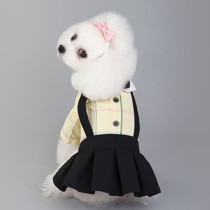 Spring And Summer New Dog Clothes Couple Wear Student Suit Purrfect Pawz