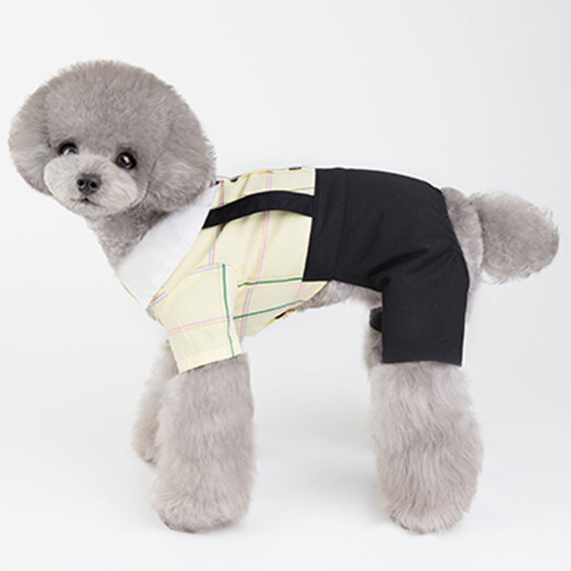 Spring And Summer New Dog Clothes Couple Wear Student Suit Purrfect Pawz