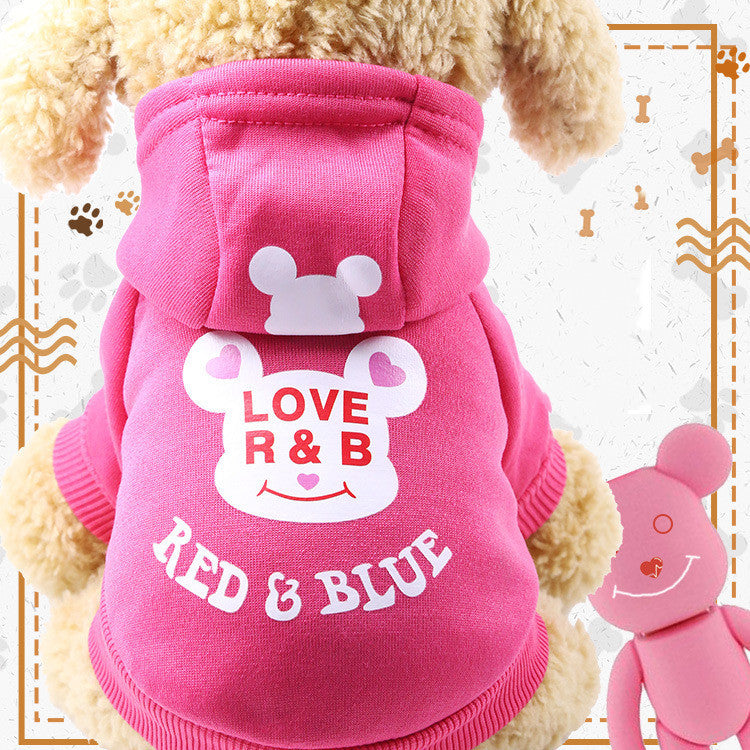 Pet Clothes Autumn And Winter New Dog Cat Cartoon Hooded Sweater Purrfect Pawz