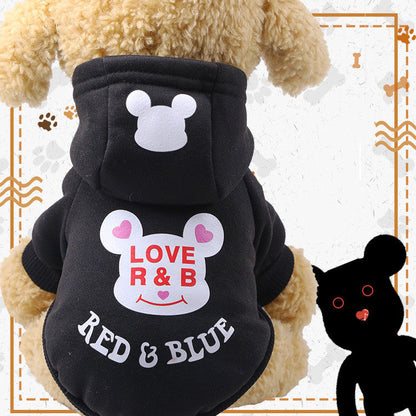 Pet Clothes Autumn And Winter New Dog Cat Cartoon Hooded Sweater Purrfect Pawz