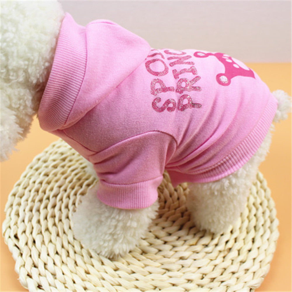 Pink Princess Hooded Cat Puppy Dog Clothes Purrfect Pawz