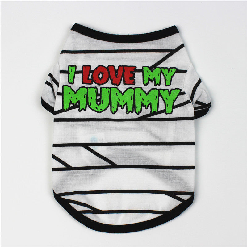 Dog clothes spring and summer clothes cartoon print T-shirt Teddy Bichon pet costume wholesale pet Halloween clothes Purrfect Pawz