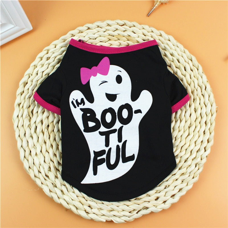 Dog clothes spring and summer clothes cartoon print T-shirt Teddy Bichon pet costume wholesale pet Halloween clothes Purrfect Pawz
