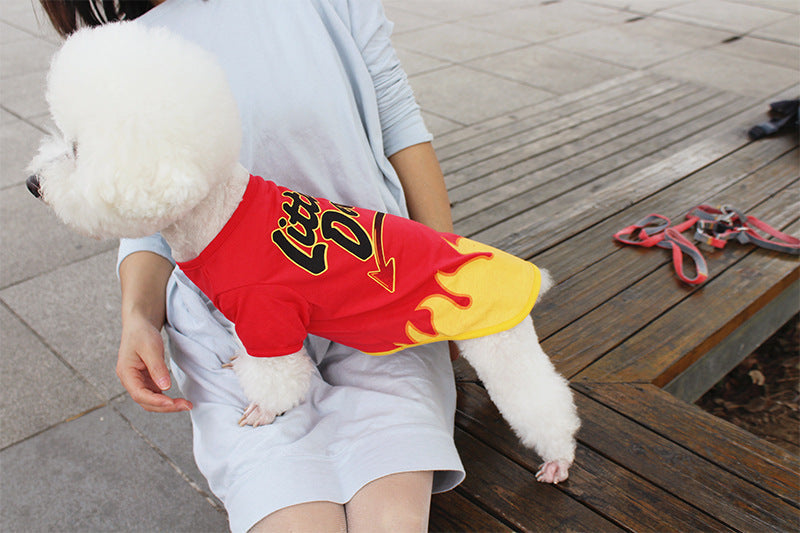 Dog clothes spring and summer clothes cartoon print T-shirt Teddy Bichon pet costume wholesale pet Halloween clothes Purrfect Pawz