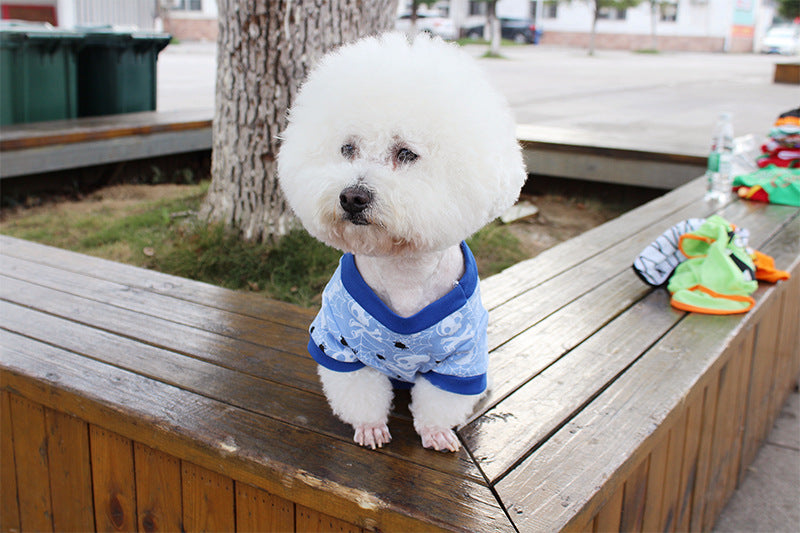 Dog clothes spring and summer clothes cartoon print T-shirt Teddy Bichon pet costume wholesale pet Halloween clothes Purrfect Pawz