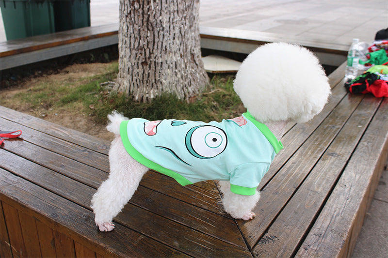 Dog clothes spring and summer clothes cartoon print T-shirt Teddy Bichon pet costume wholesale pet Halloween clothes Purrfect Pawz