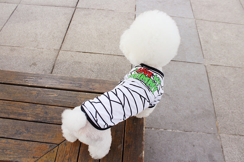 Dog clothes spring and summer clothes cartoon print T-shirt Teddy Bichon pet costume wholesale pet Halloween clothes Purrfect Pawz