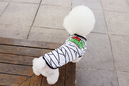 Dog clothes spring and summer clothes cartoon print T-shirt Teddy Bichon pet costume wholesale pet Halloween clothes Purrfect Pawz