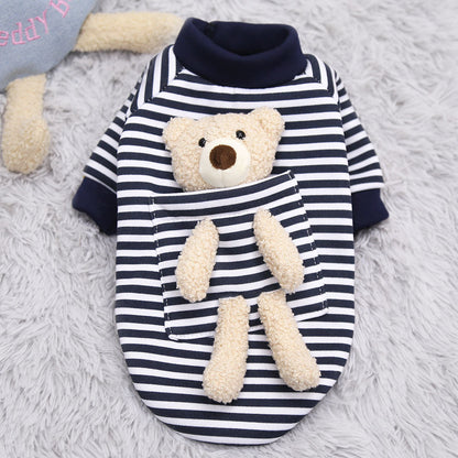 Cat Dog Pet Clothes for Small Dog Cute Sweater Spring Cat Cute Teddy Bear Purrfect Pawz