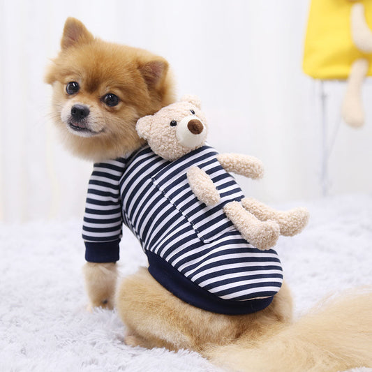 Cat Dog Pet Clothes for Small Dog Cute Sweater Spring Cat Cute Teddy Bear Purrfect Pawz