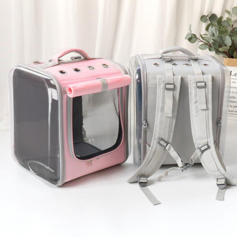 Space Capsule Cat Bag Outing Portable Backpack Pet Bag Pvc Laser Symphony Pet Bag Purrfect Pawz