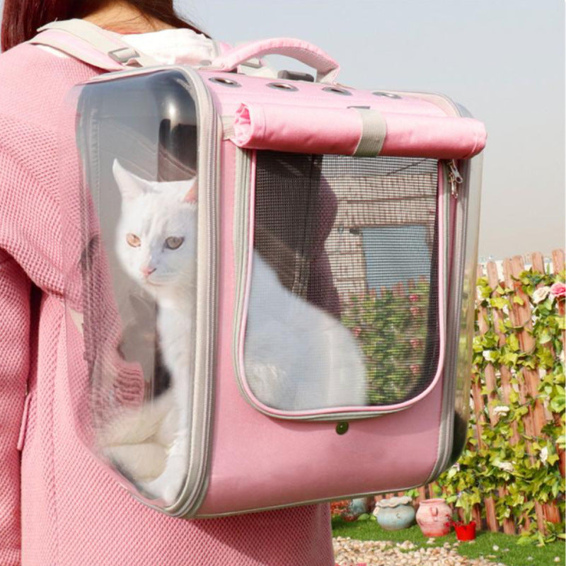 Space Capsule Cat Bag Outing Portable Backpack Pet Bag Pvc Laser Symphony Pet Bag Purrfect Pawz