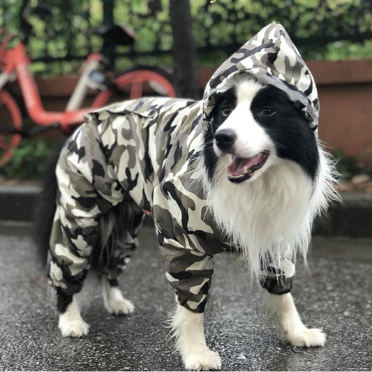 Dog Raincoat Edge Shepherd Four-Legged Big Dog Clothes Labrador Satsuma Purrfect Pawz