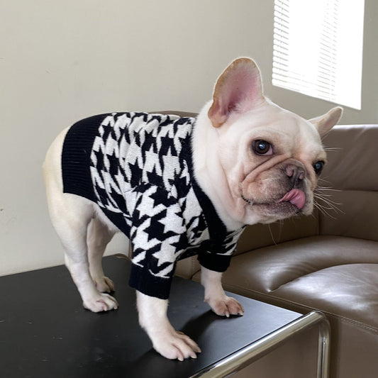 Pet Tide Brand Net Red Clothes Dog Cat Fighting Teddy Schnauzer Net Red Puppy Fall Winter Sweater Sweater Purrfect Pawz