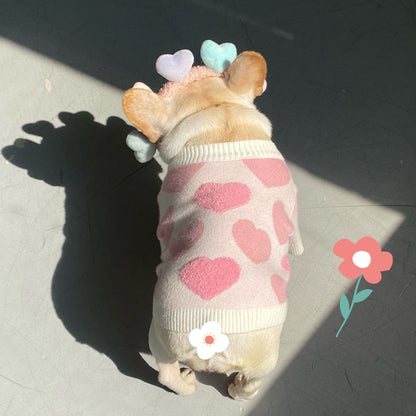 Clothes Dog Cat Fighting Teddy Schnauzer Puppy Fall Winter Sweater Purrfect Pawz