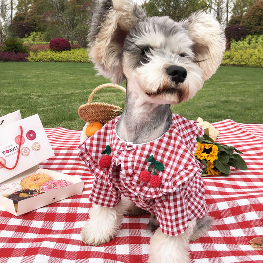 Dog Clothes Small Dog Checkered Shirt Summer Thin Purrfect Pawz