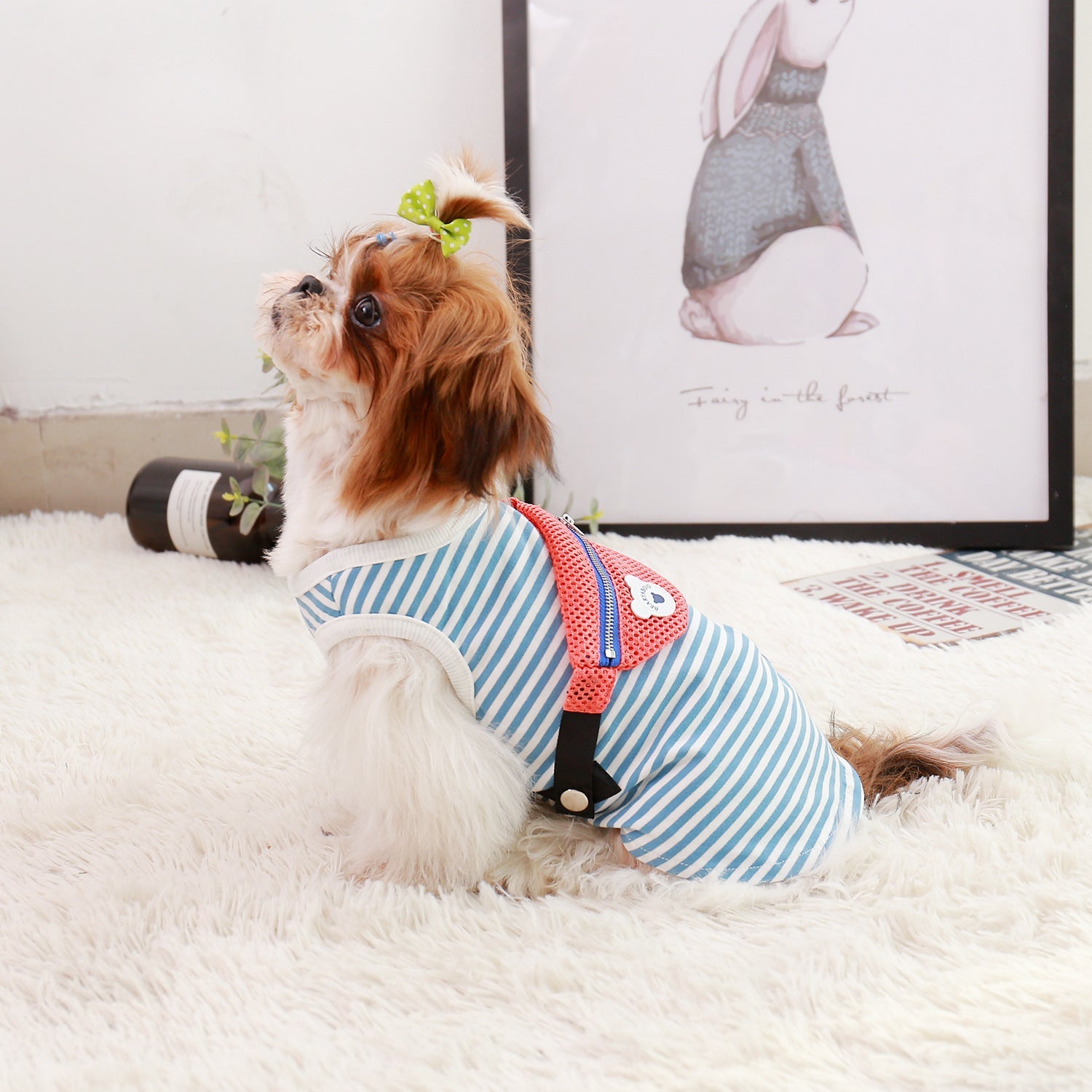 Dog Summer Clothes Cotton Stretch Backpack Vest Teddy Fighting Pet Clothing Purrfect Pawz
