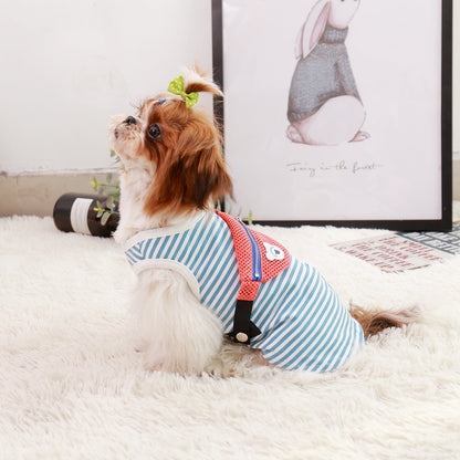 Dog Summer Clothes Cotton Stretch Backpack Vest Teddy Fighting Pet Clothing Purrfect Pawz